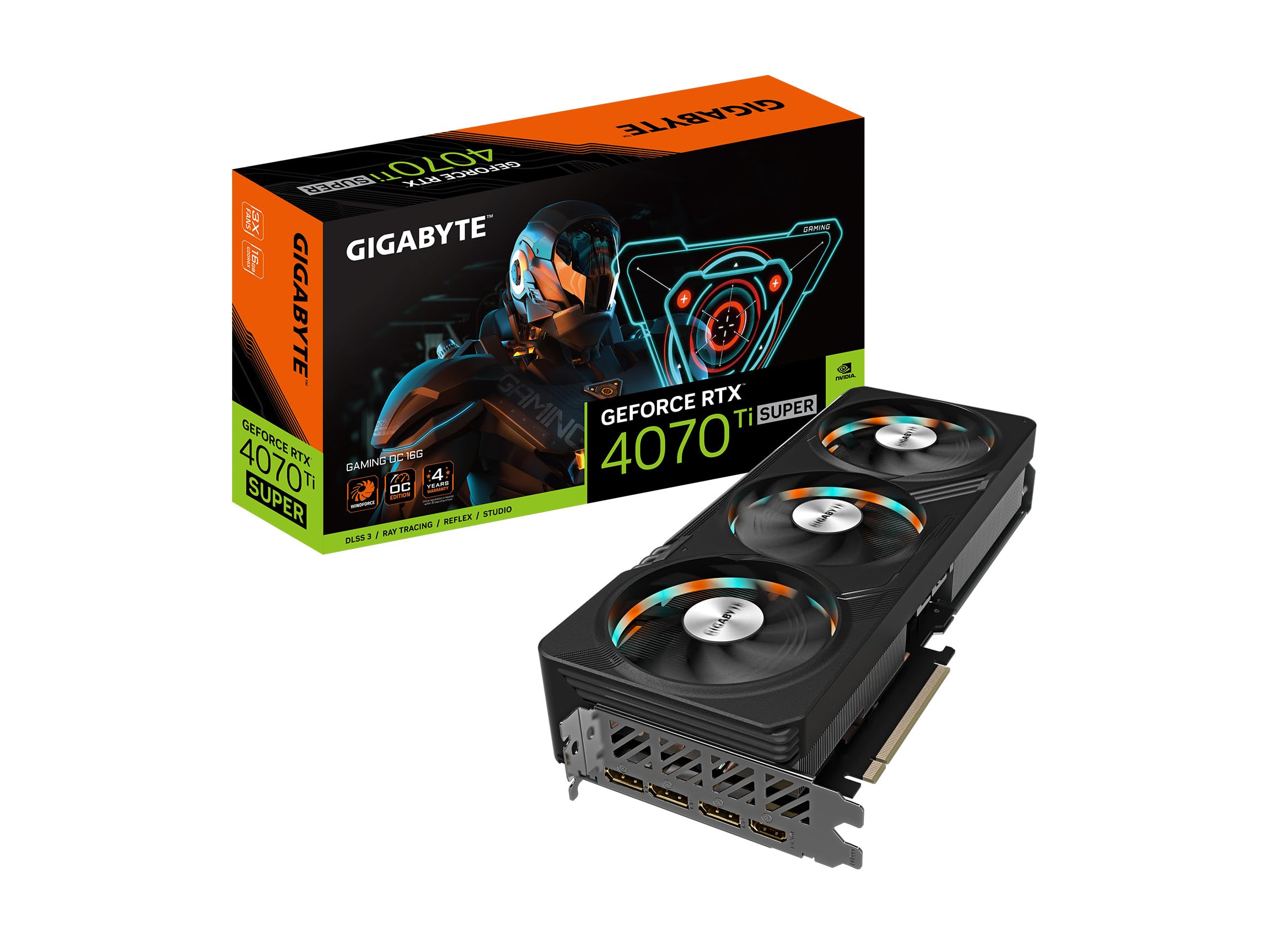GIGABYTE GeForce RTX 4070 Ti Super Gaming OC 16G Graphics Card, 3X WINDFORCE Fans, 16GB 256-bit GDDR6X, GV-N407TSGAMING OC-16GD Video Card