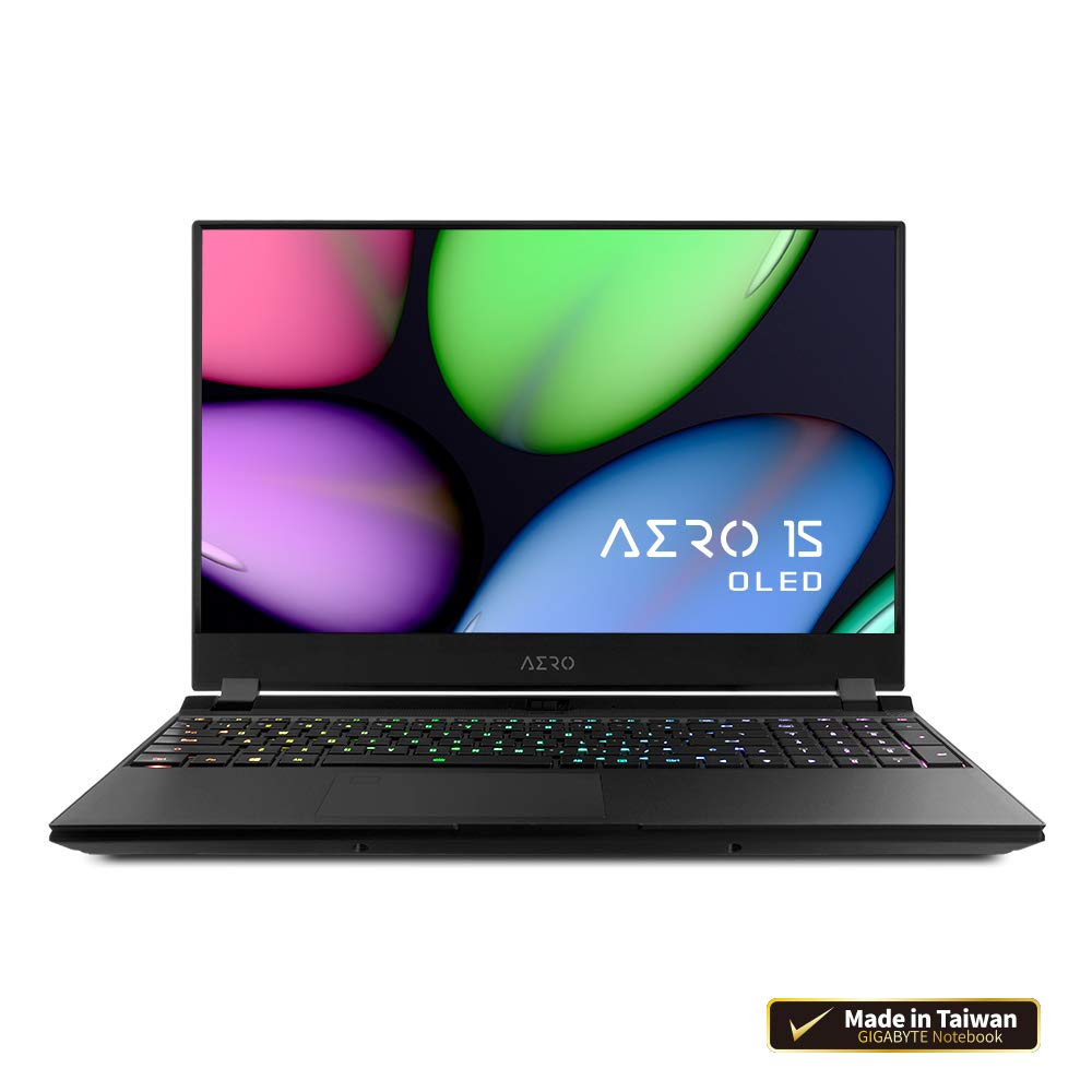 Gigabyte AERO 15 OLED XB Thin High Performance Laptop, 15.6 4K UHD OLED Display w/ 100% DCI-P3, GeForce RTX 2070 Super Max-Q, i7-10875H, 16GB DDR4, 1TB NVMe (AERO 15 OLED XB-8US5150SP)