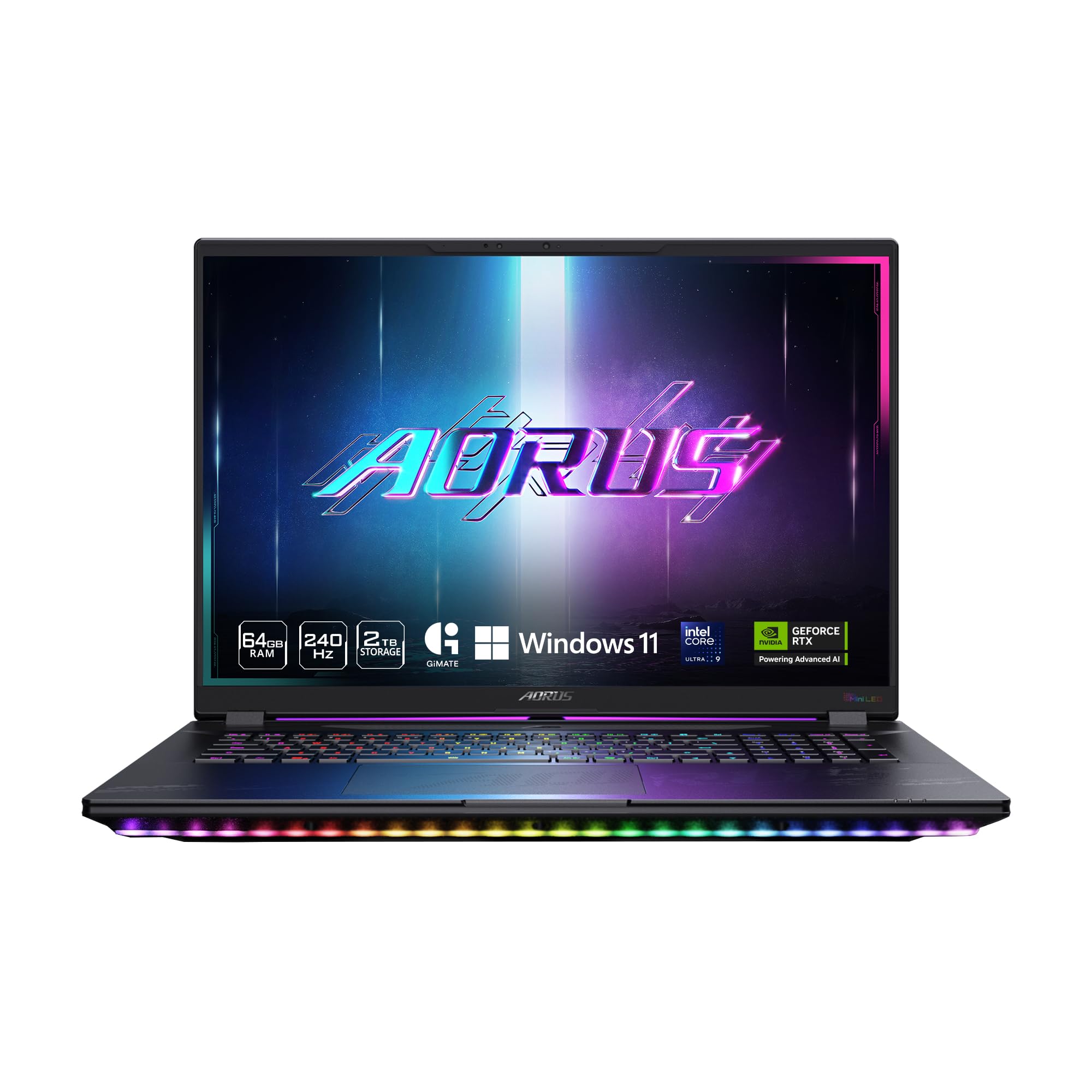 GIGABYTE AORUS Master 18 Gaming Laptop - 240Hz 2560x1600 Mini-LED - NVIDIA GeForce RTX 5090 - Intel Core Ultra 9 275HX - 2TB SSD with 64GB DDR5 RAM - Windows 11 Home AD (AORUS Master 18 BZHC6USD45SH)