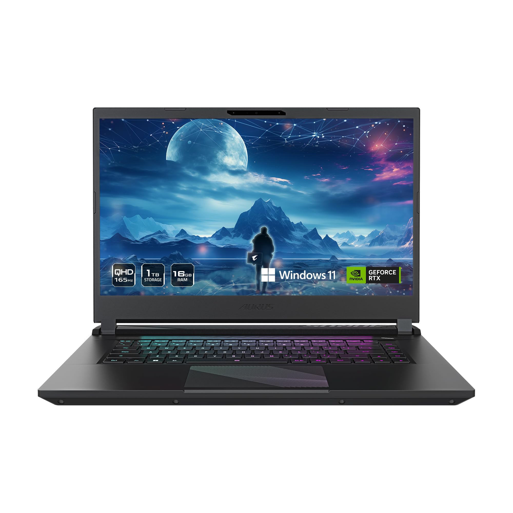 GIGABYTE - AORUS 15 (2024) Gaming Laptop - 165Hz 2560x1440 QHD - NVIDIA GeForce RTX 4060 - Intel Ultra 7 155H - 1TB SSD with 16GB DDR5 RAM - Windows 11 Home AD (AORUS 15 BKG-13US754SH)