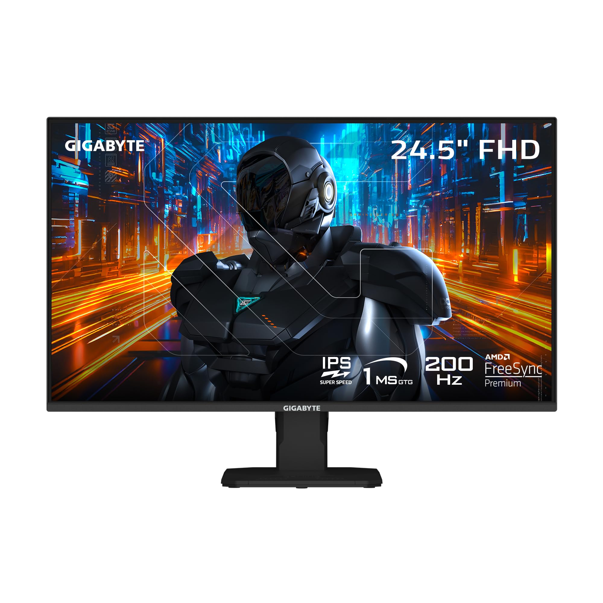 GIGABYTE - GS25F2-24.5" SuperSpeed IPS Gaming Monitor - FHD 1920x1080-200Hz - 1ms GTG - AMD FreeSync Premium - HDMI, DP - Tilt Adjustable - Black