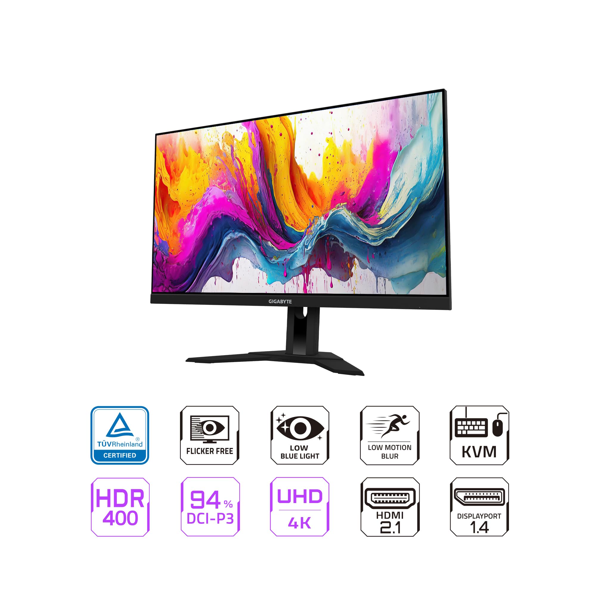 Gigabyte M28U 28 4K UHD Edge LED Gaming LCD Monitor - 16:9 - Black