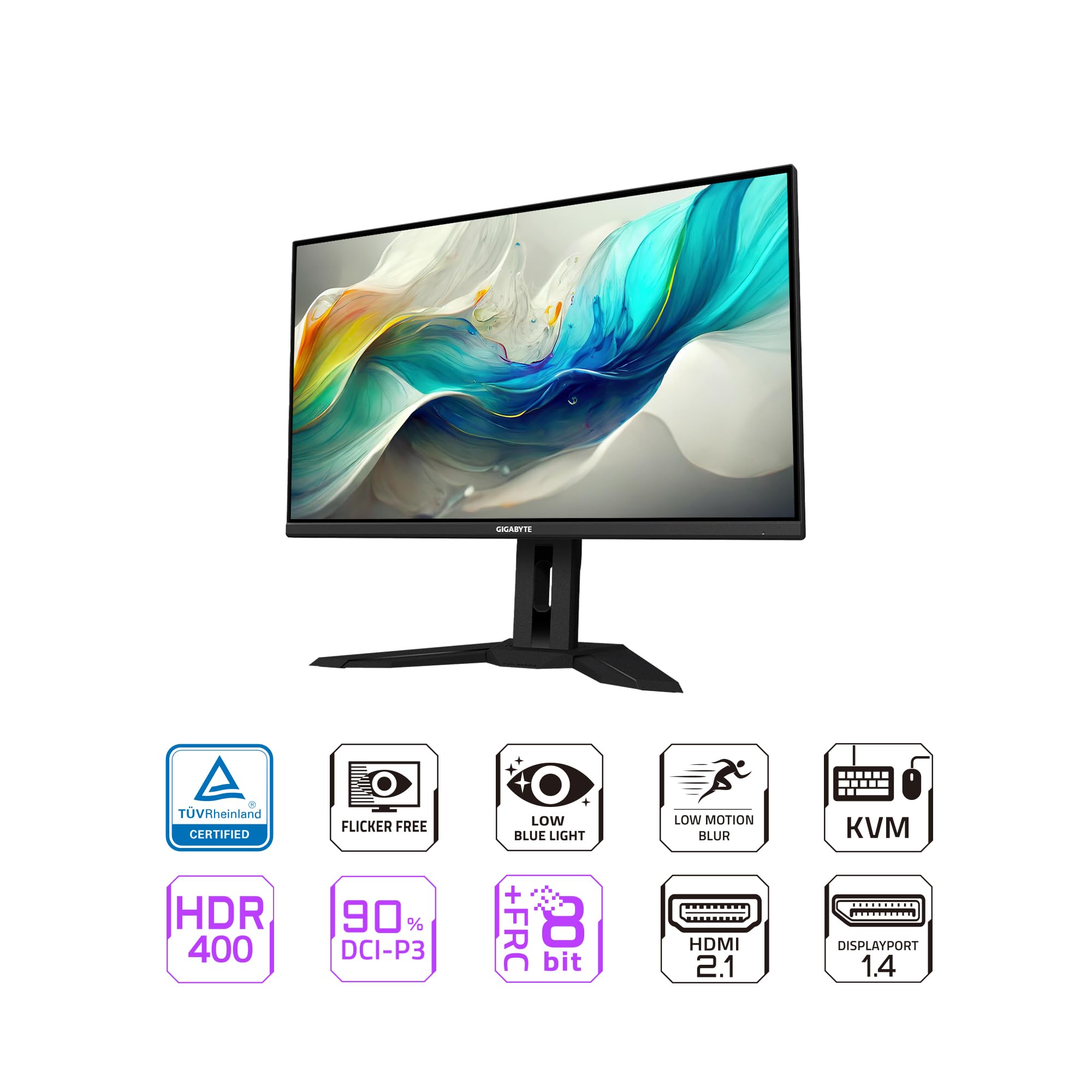 GIGABYTE M32U 32" 4K 144Hz Gaming Monitor with IPS, 1ms Response Time, HDMI 2.1, USB 3.0 - Black